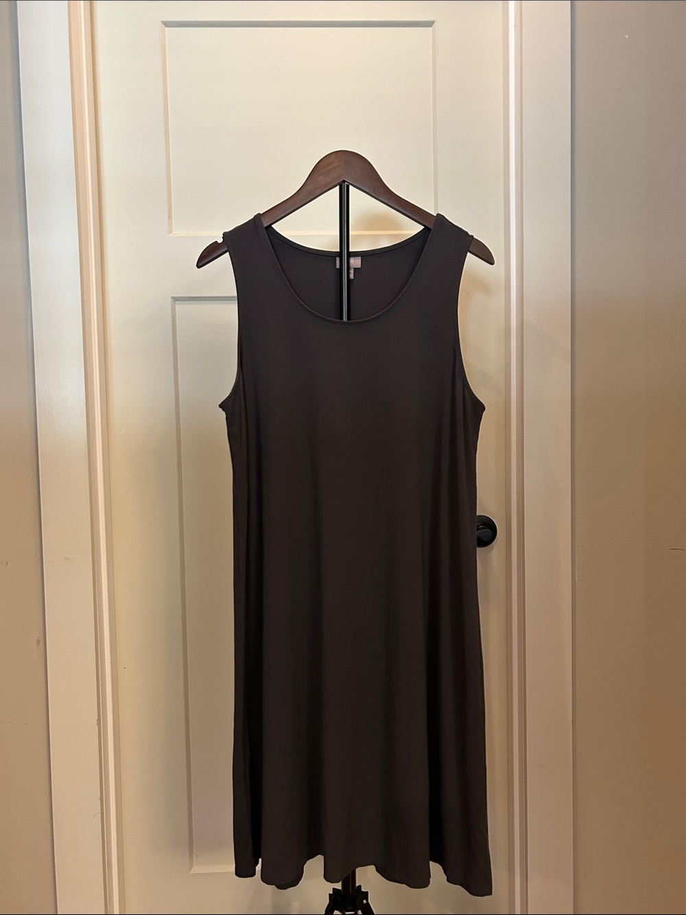 J.Jill Women’s Sleeveless Swing Midi Dress Green Gray Size L
